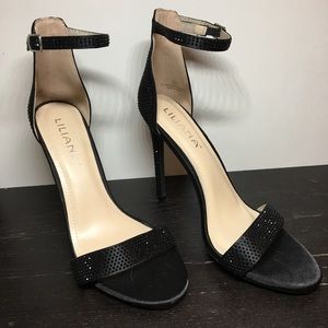 Black Rhinestone Lavaza Stilettos